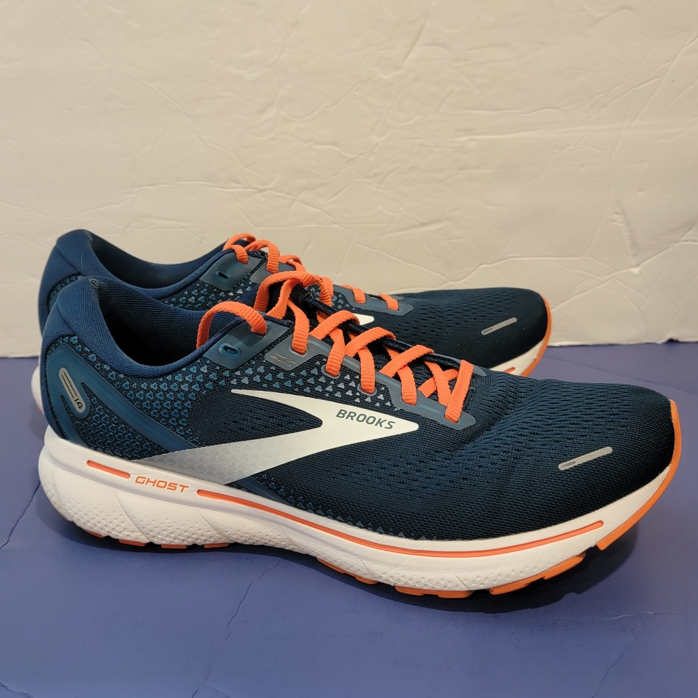 Brooks Men's Blue and Orange Running Shoes